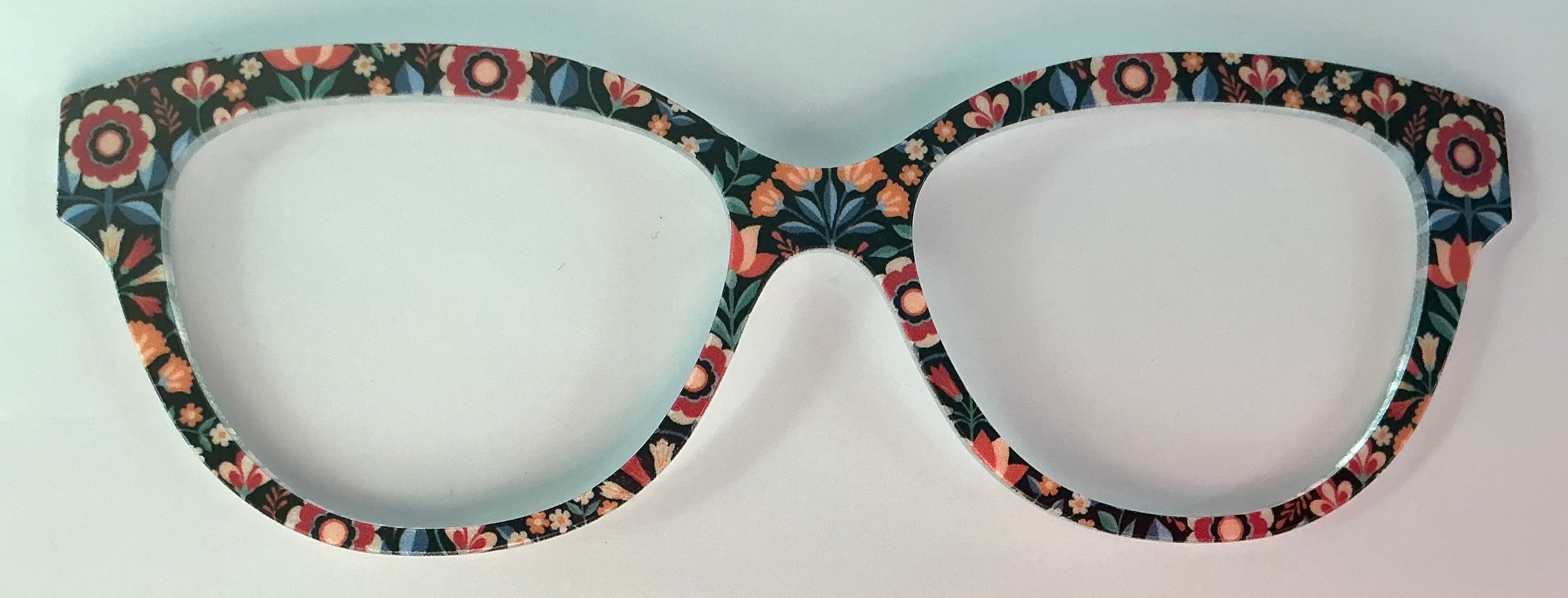 PAIR Quinn Topper; red and orange flowers on black