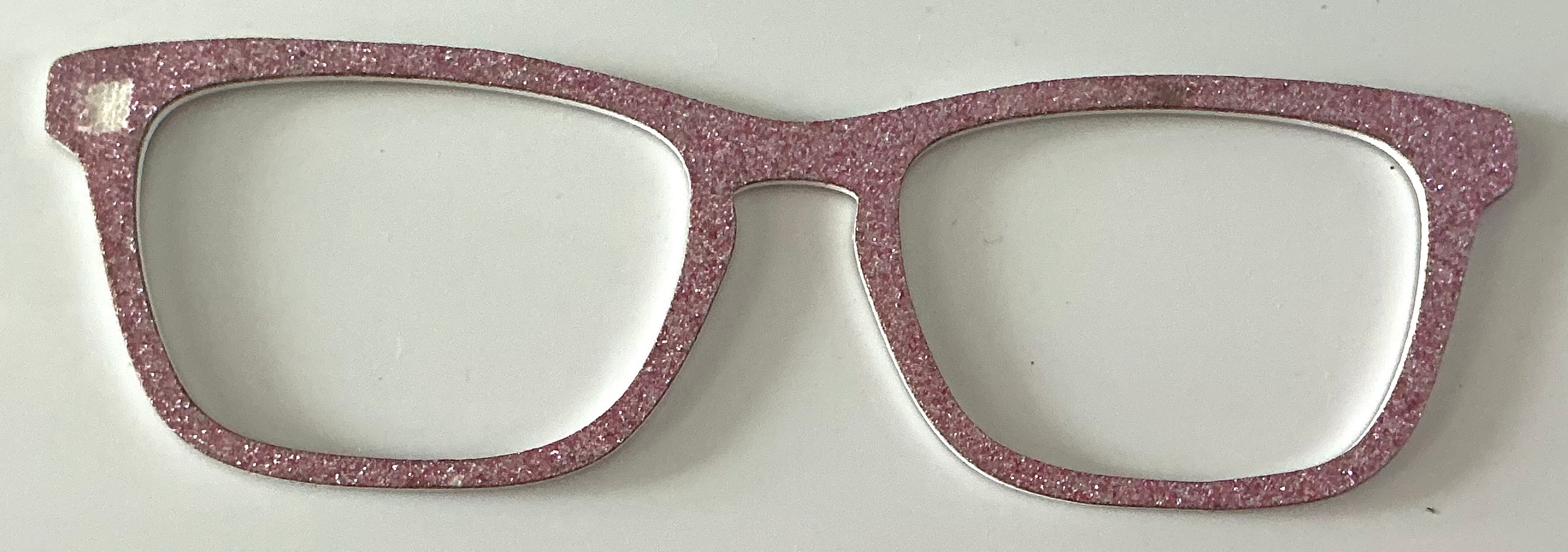 Casper Topper; Laser Nonna; glitter overload; pink; ***has chunk missing from corner