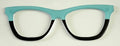 Wanda Topper; the Simple Topper, aqua/black split