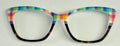 PAIR Wanda  Topper; multicolored checkered/black split