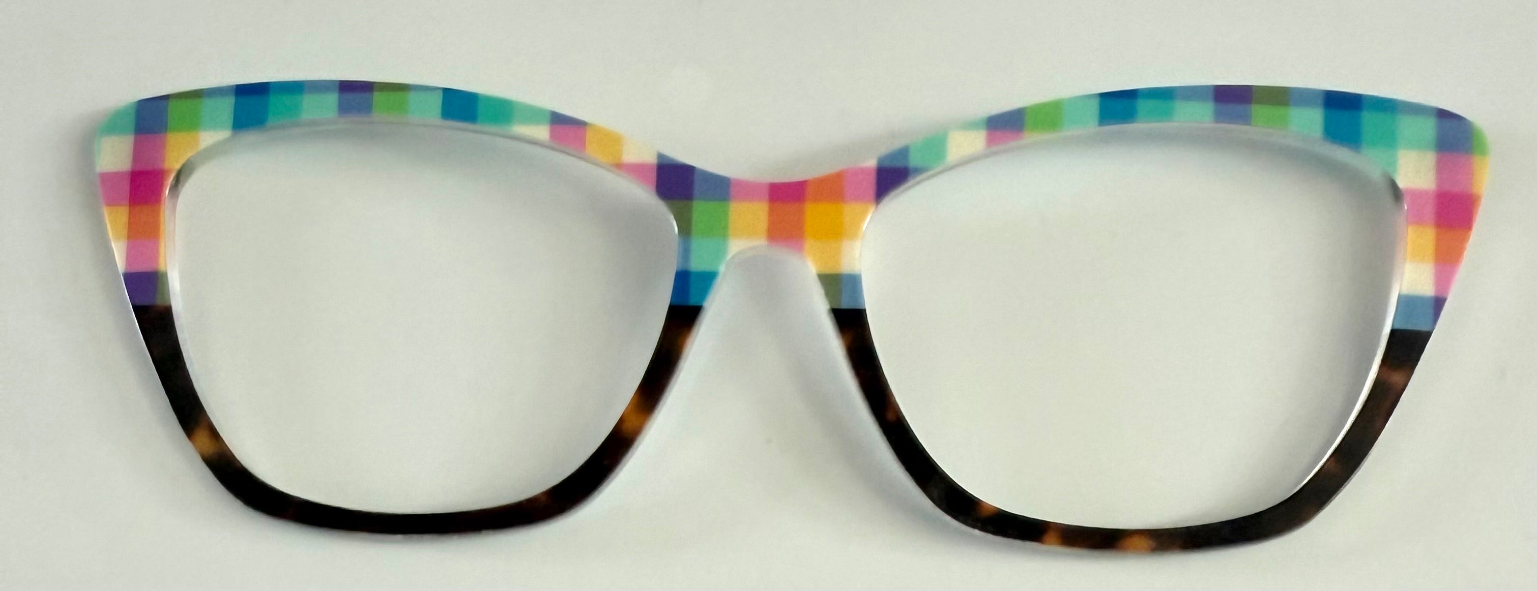 PAIR Wanda  Topper; multicolored checkered/black split