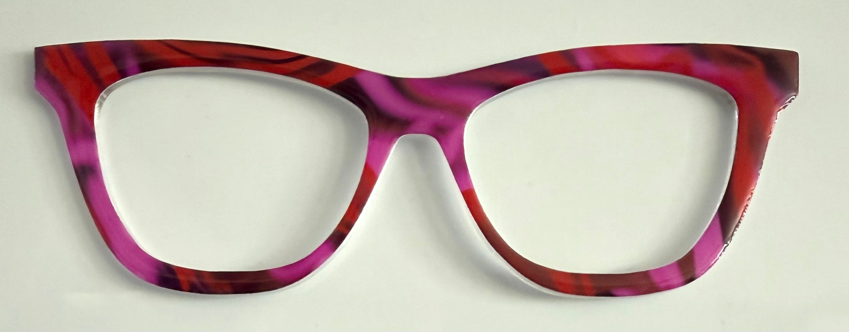 Wanda Topper; pink and red swirls