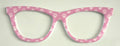 Wanda Topper; white paw prints on pink