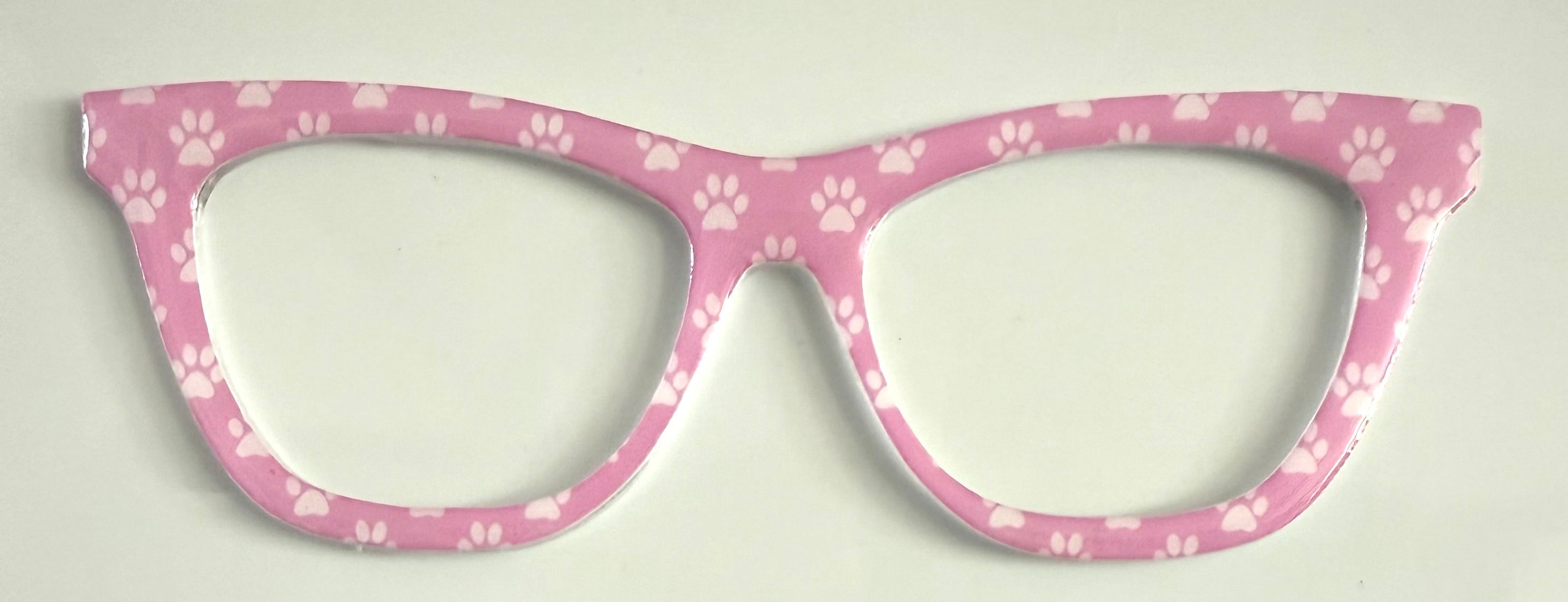 Wanda Topper; white paw prints on pink