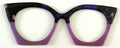 Zuri Case Topper; black design/lilac shimmer split