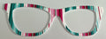 Wanda Topper; hybrid; teal/magenta/white vertical stripes