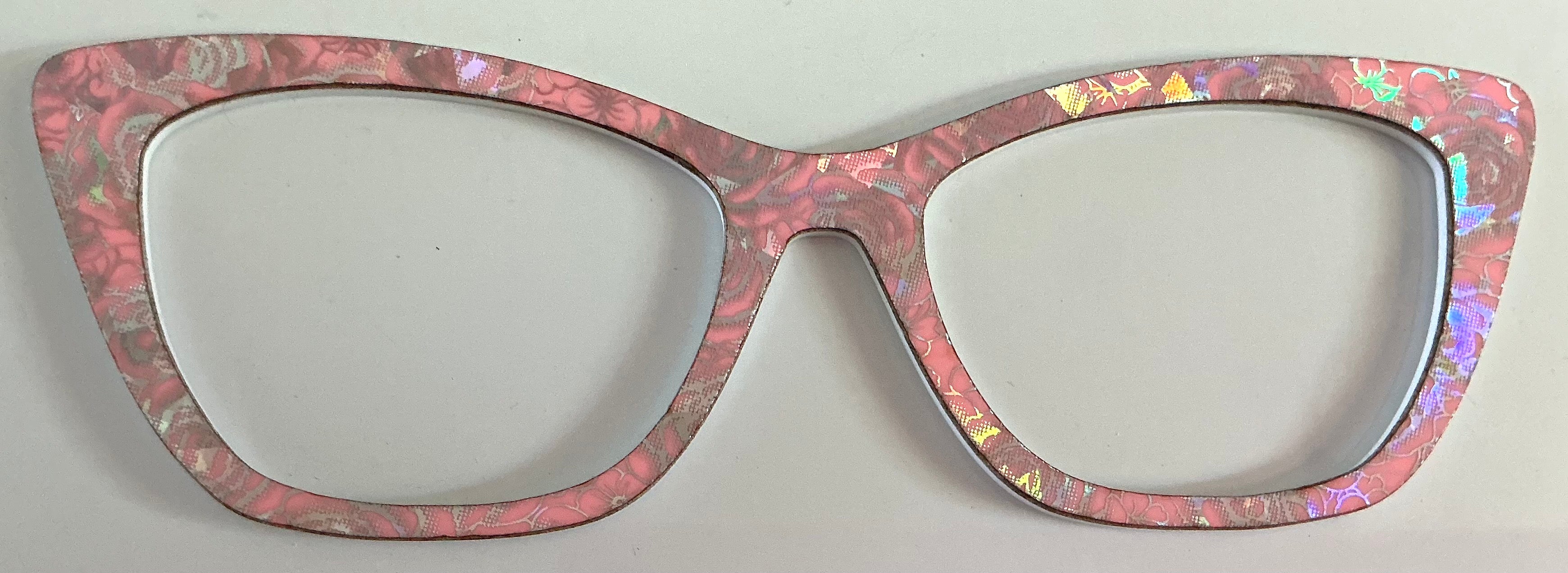 Wanda Topper; Laser Nonna; pink holographic flowers