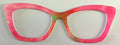 Wanda Topper; bright pink with green and orange accents