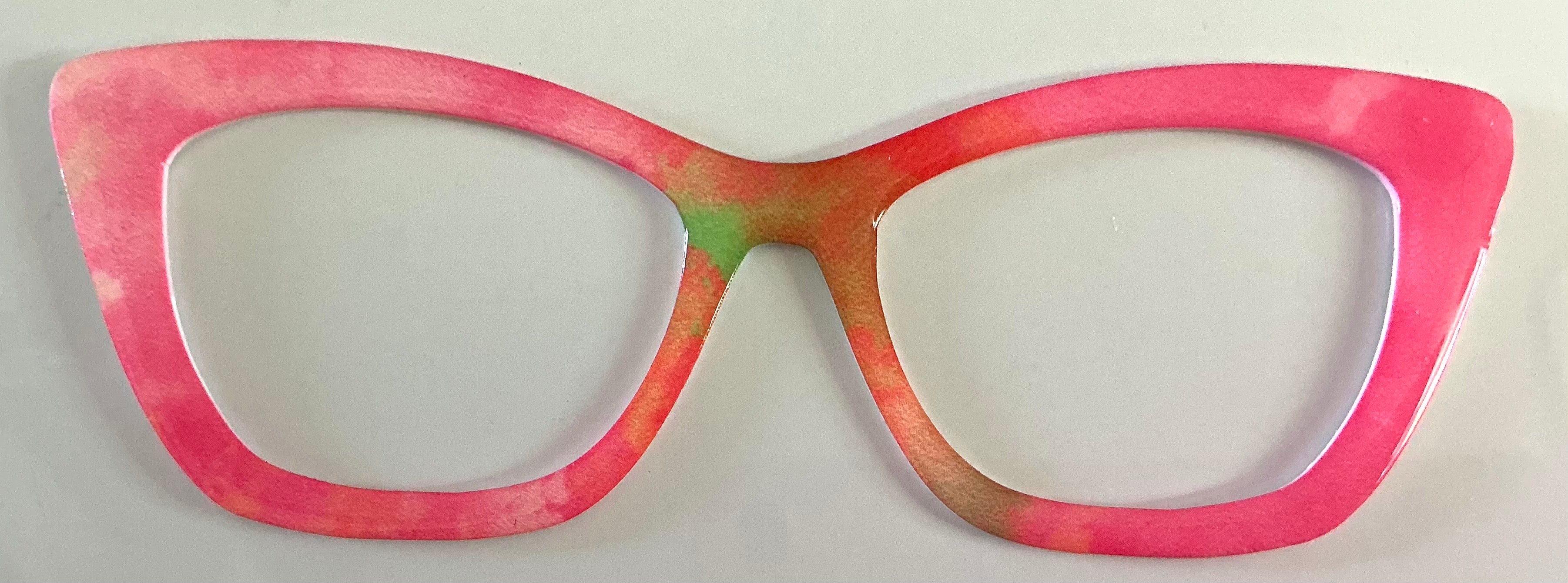 Wanda Topper; bright pink with green and orange accents