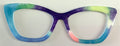 Wanda Topper; purple/blue/peach/green