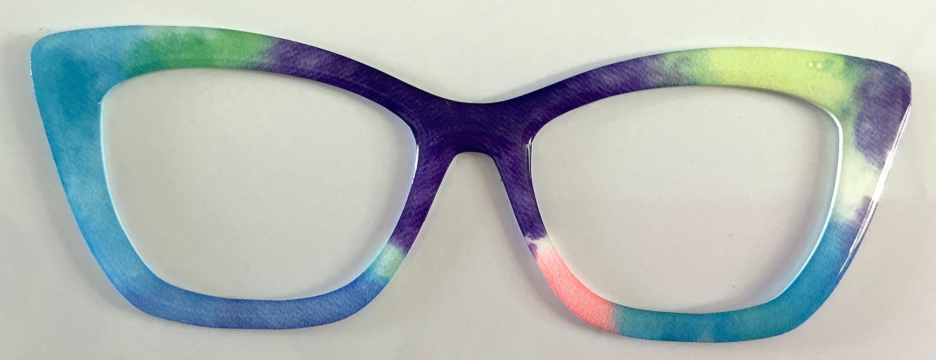 Wanda Topper; purple/blue/peach/green
