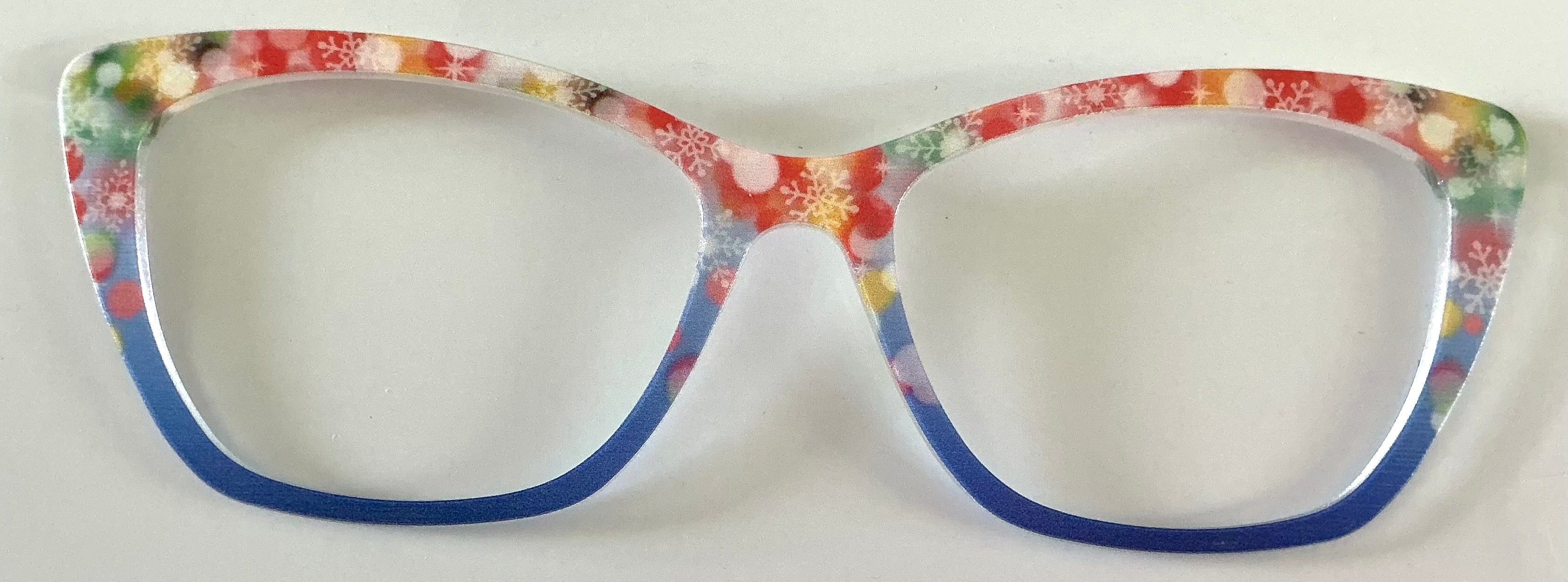 PAIR Wanda Topper; bokeh snowflakes to blue fade