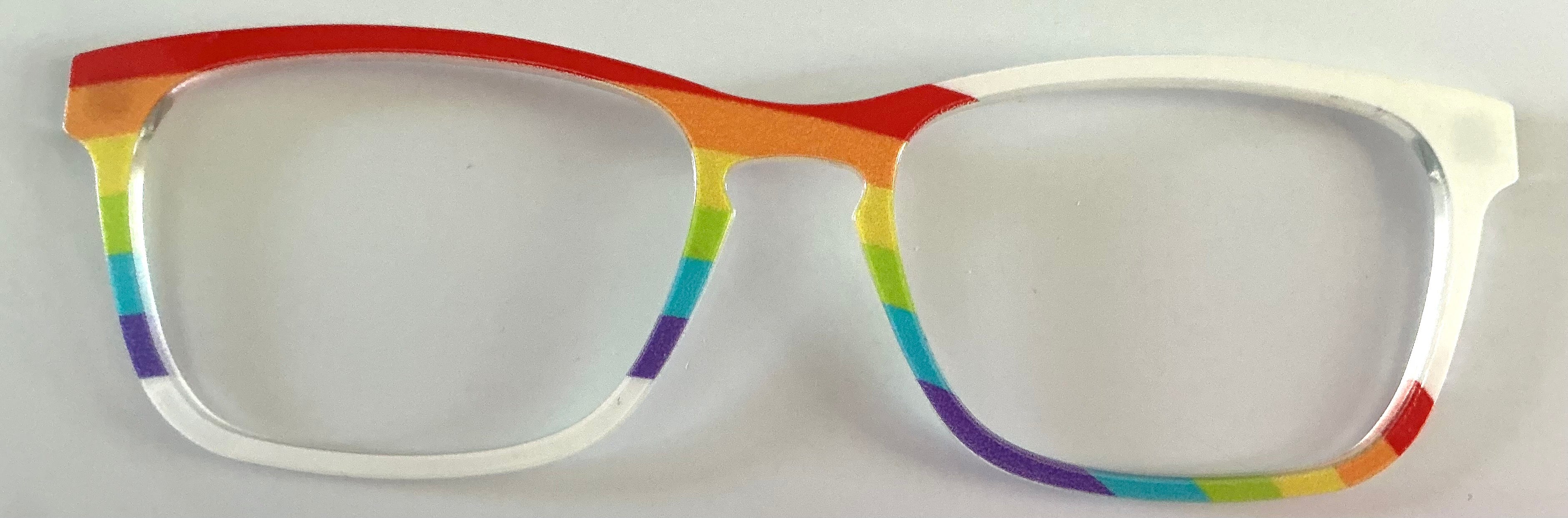 PAIR Casper Topper; rainbow diagonal stripes