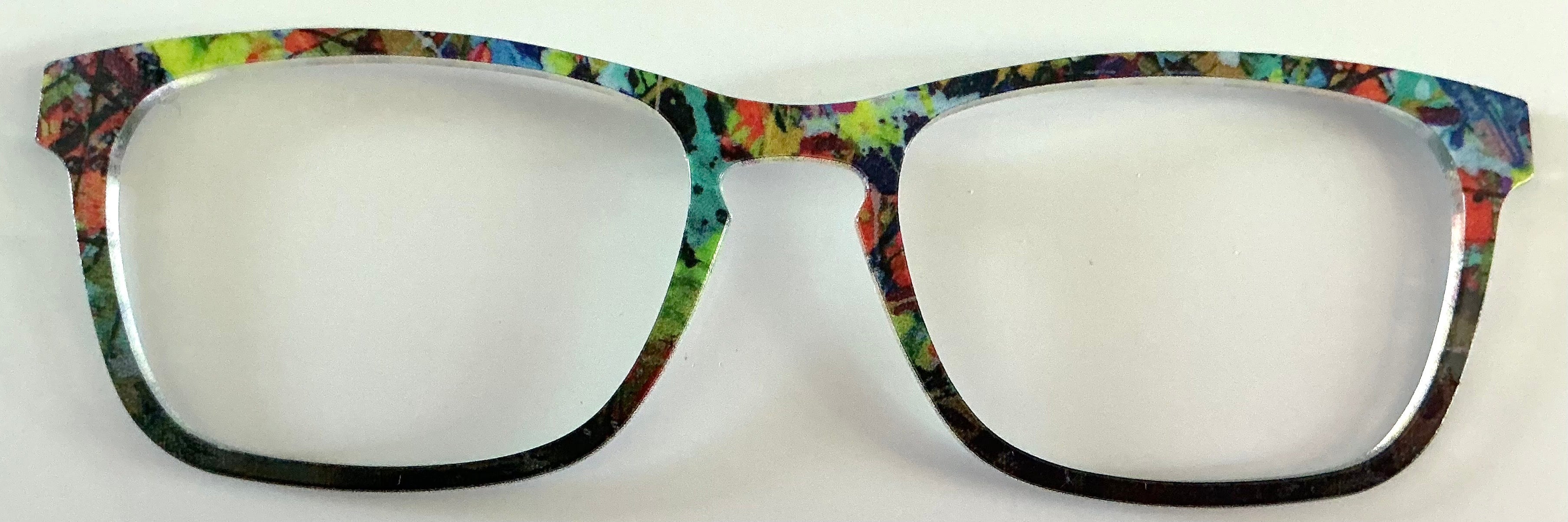 PAIR Casper Topper; neon paint splatter on black