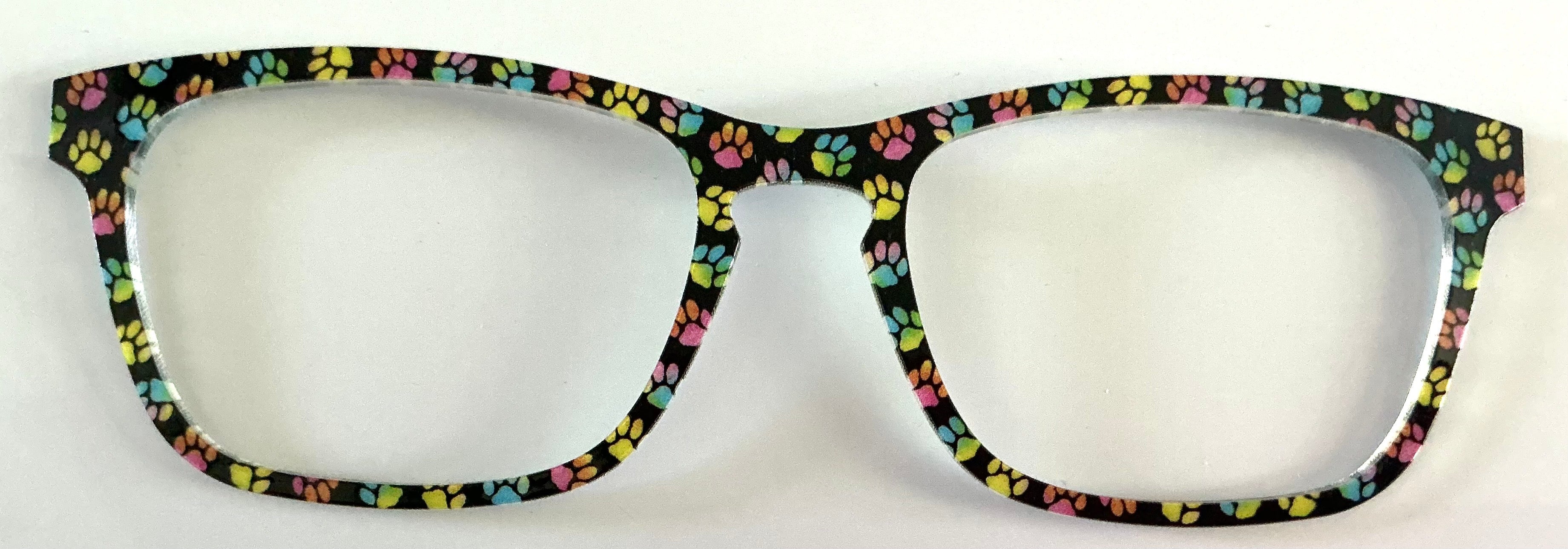 PAIR Casper Topper; neon paw prints on black