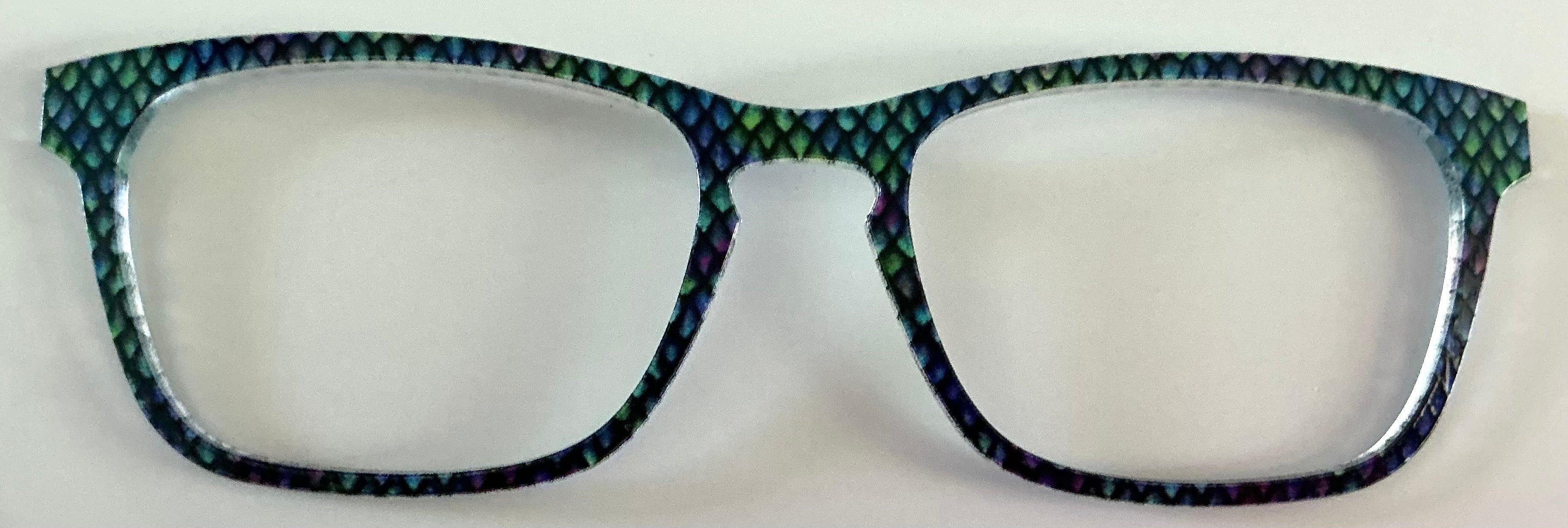 PAIR Casper Topper; green and blue and purple dragon scales