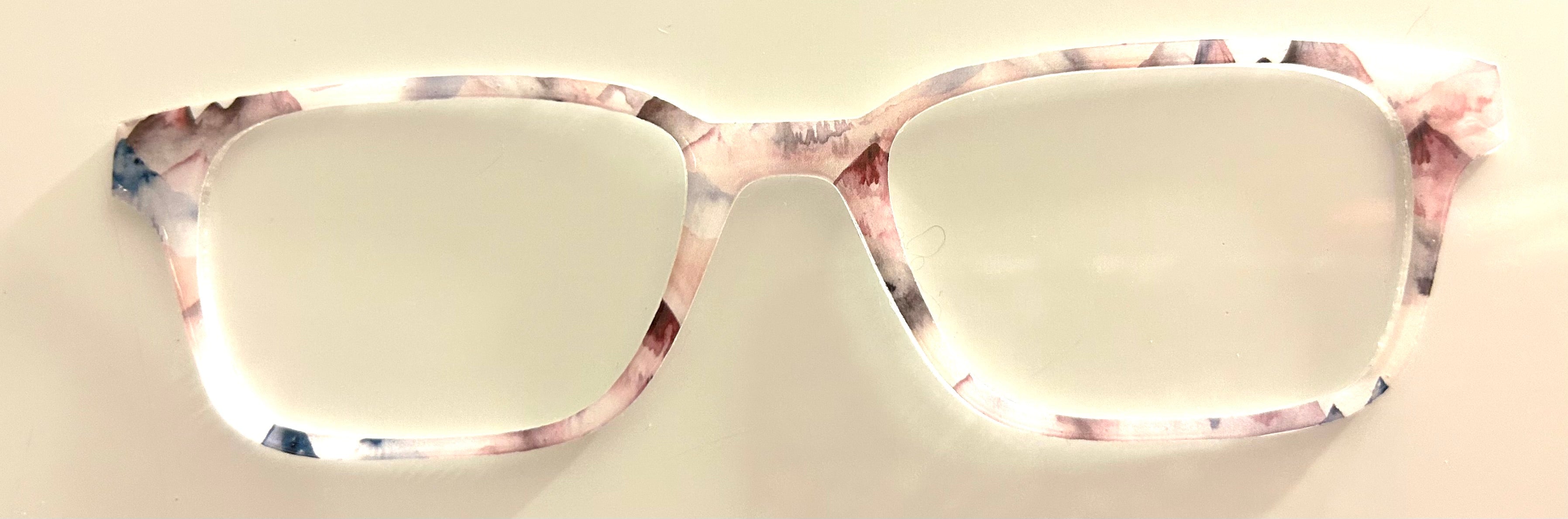 Finley Topper; purple and white design