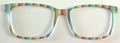 Kirby Topper; multicolored shimmer vertical stripes