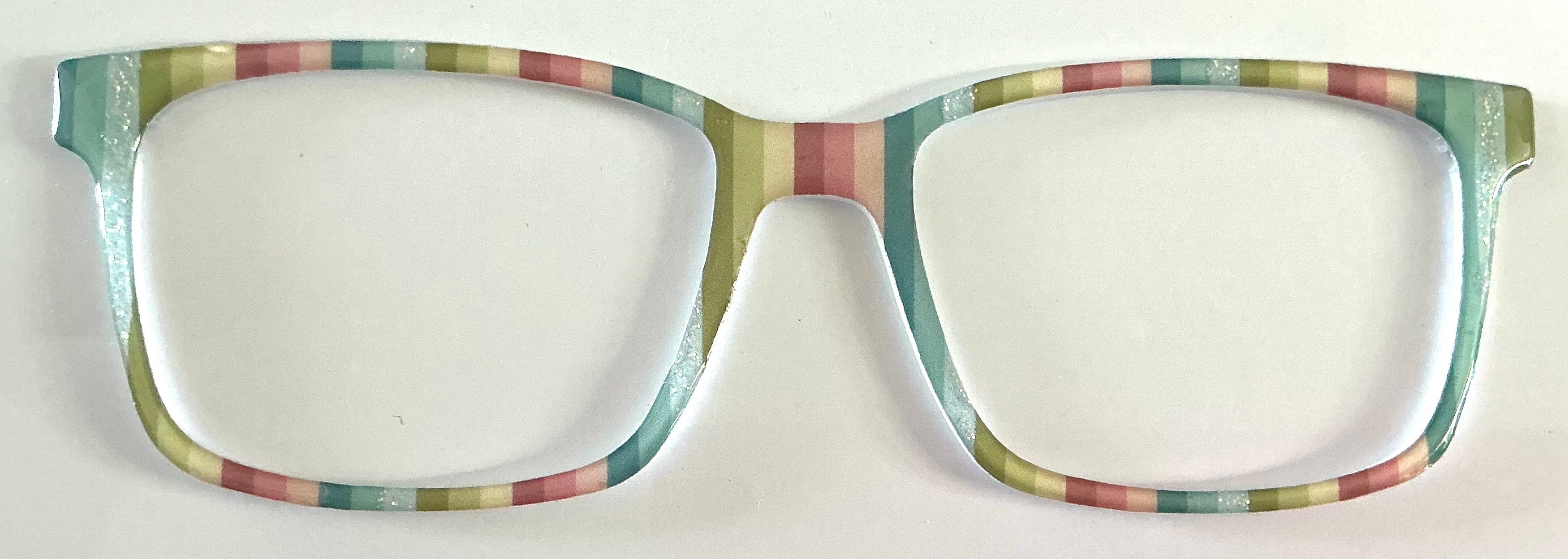 Kirby Topper; multicolored shimmer vertical stripes