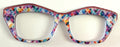 Kirby Topper; hybrid stackers; multicolored circular pattern on pinkish purple; **sold as set