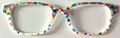 PAIR Finley Topper; rainbow confetti on white