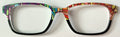 PAIR Finley Topper; rainbow stained glass sun to black split