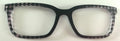 Larkin Topper; black to translucent argyle vertical fade