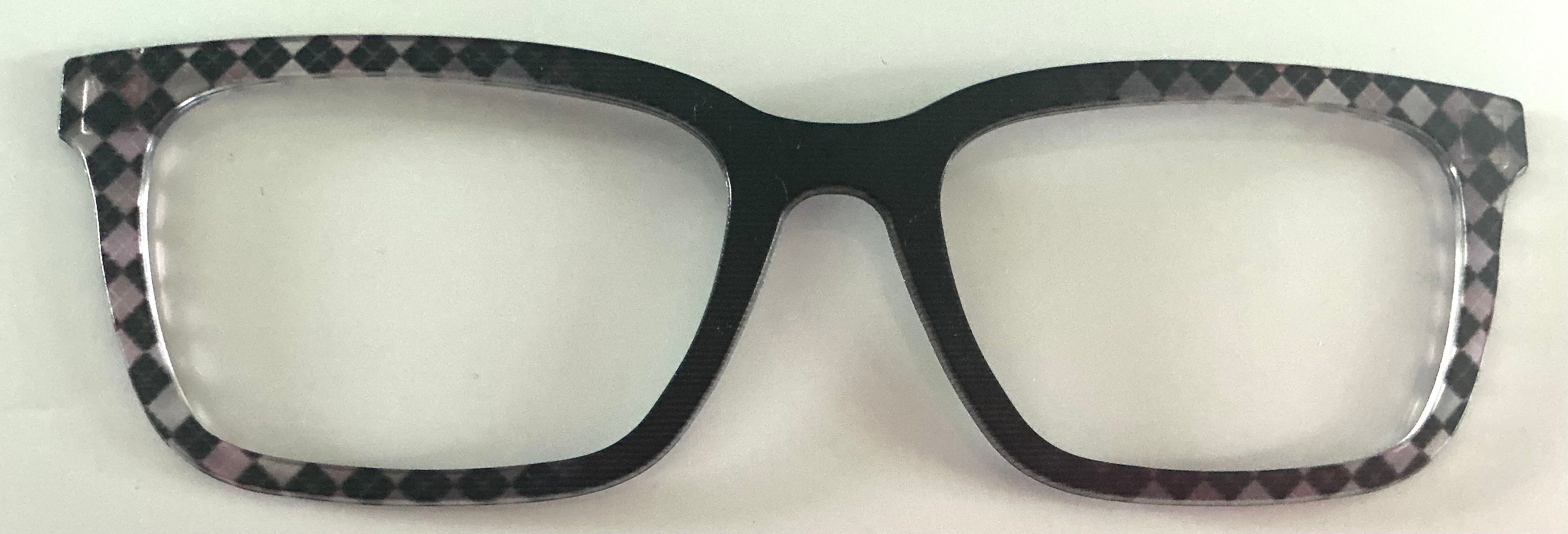 Larkin Topper; black to translucent argyle vertical fade