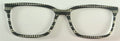Larkin Topper; black and white stripes with silver dots