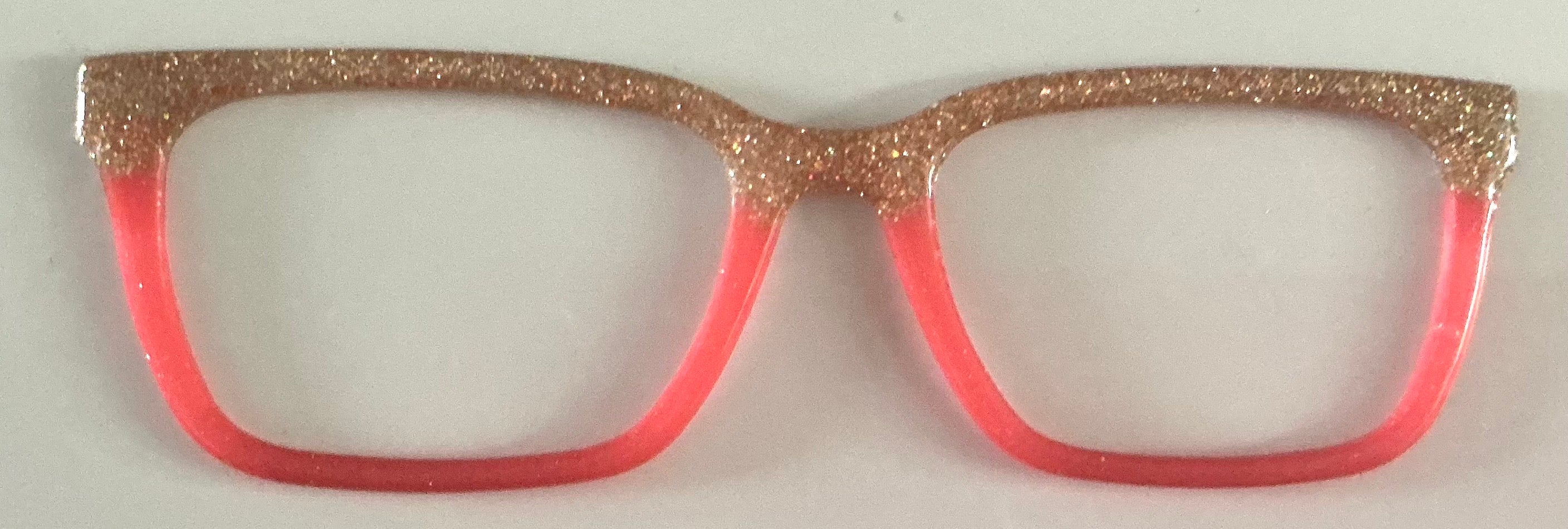 Larkin Topper; rose gold glitter/coral split
