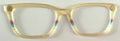 Larkin Topper; striped semi-translucent yellow
