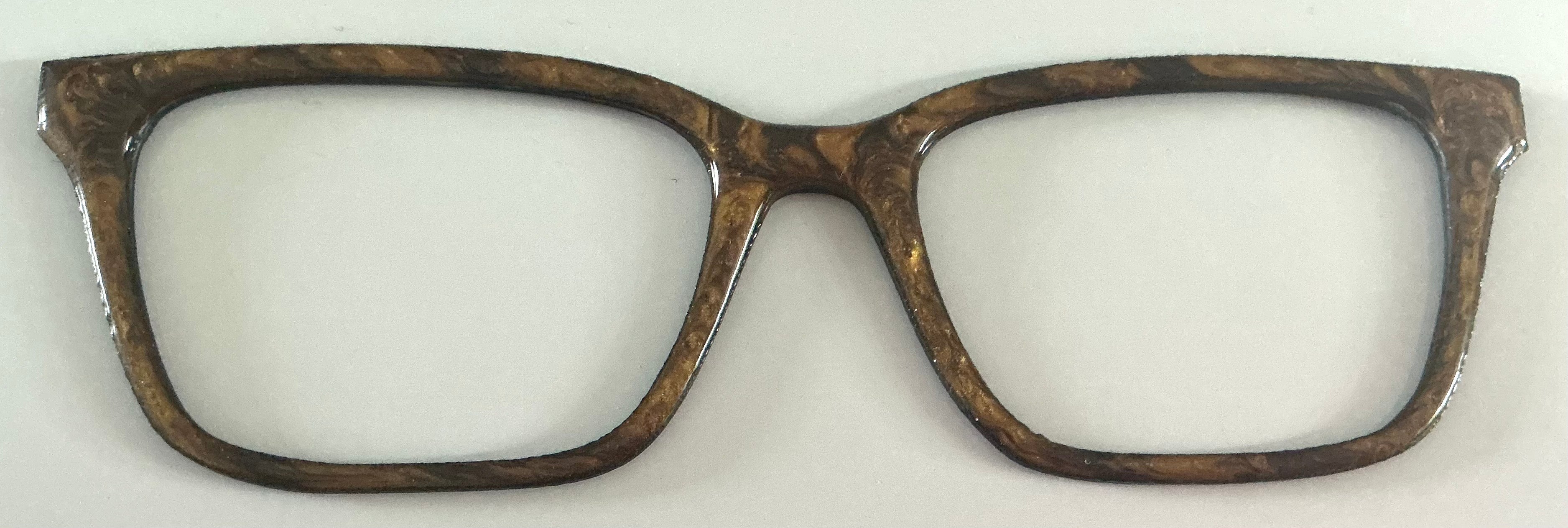 Larkin Topper; gold paint swirls
