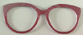 Zuri Topper; pinkish red design/glitter split
