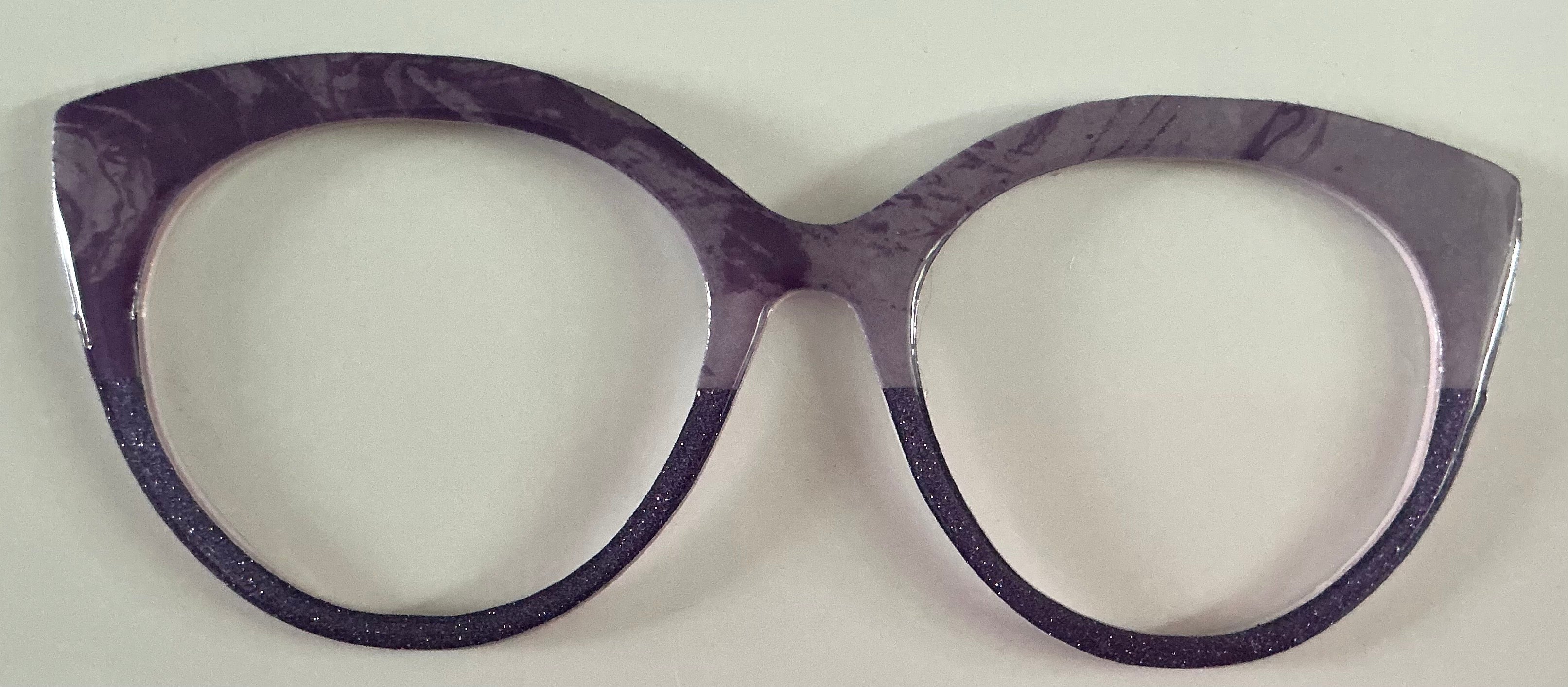Zuri Topper; purple design/glitter split