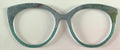 Zuri Topper; gray/green design/glitter split