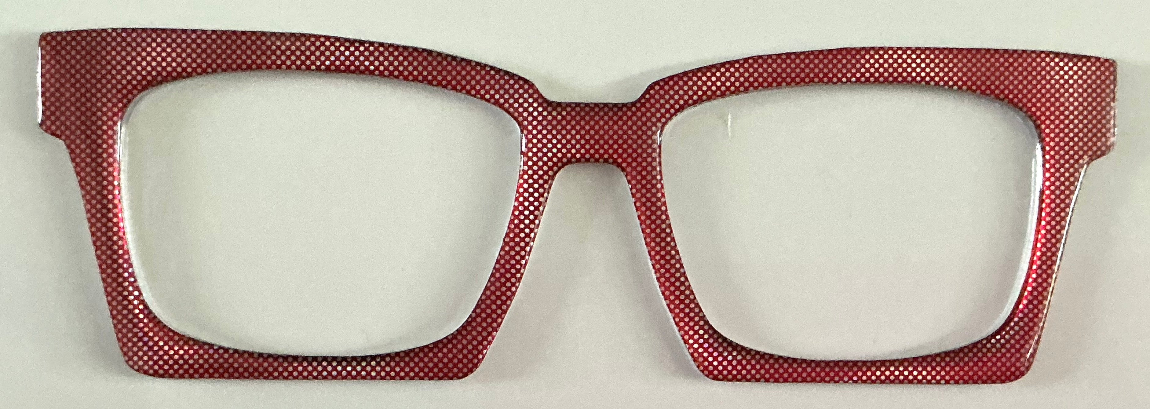 Kirby Case Topper; red with silver holographic dots