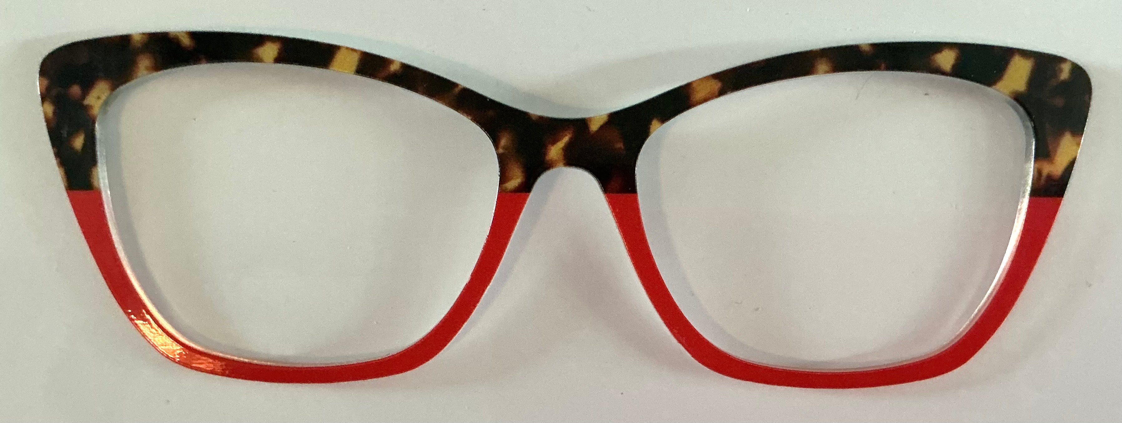 PAIR Wanda Topper; tort/red split