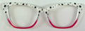 PAIR Wanda Topper; gray raindrops to hot pink fade