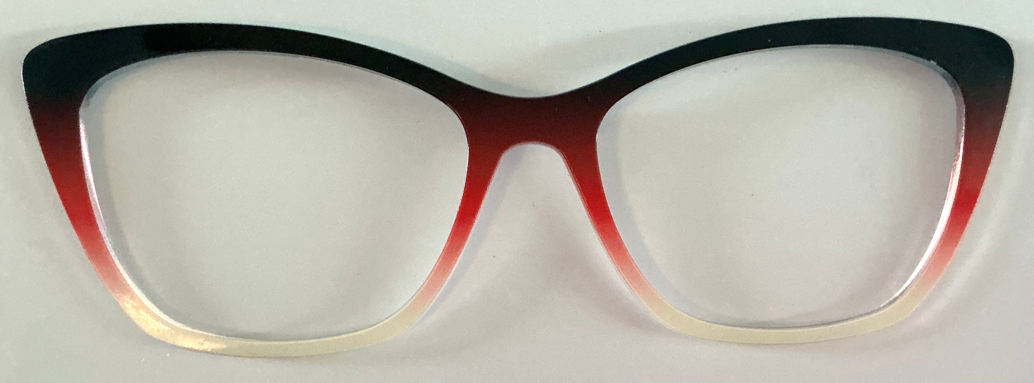 PAIR Wanda Topper; dark red to cream gradient