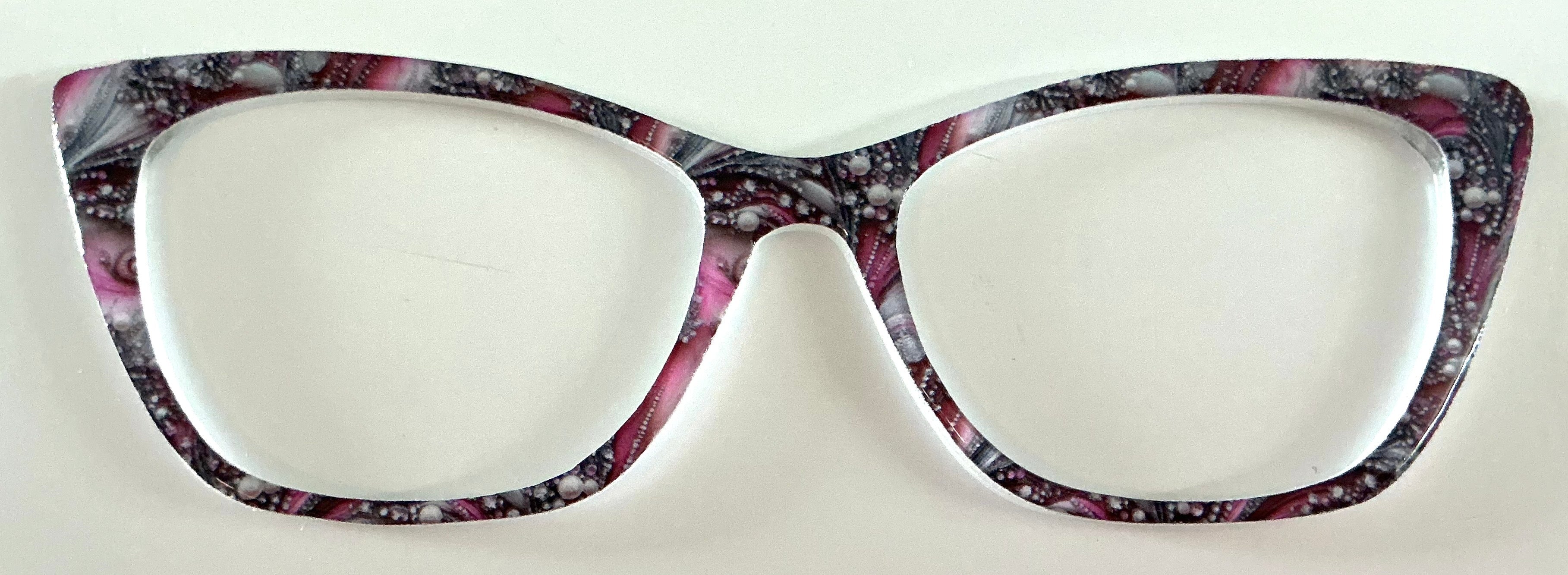 Wanda Topper; Melissa’s Magnetic Marvels; navy blue and pink floral with embellishments