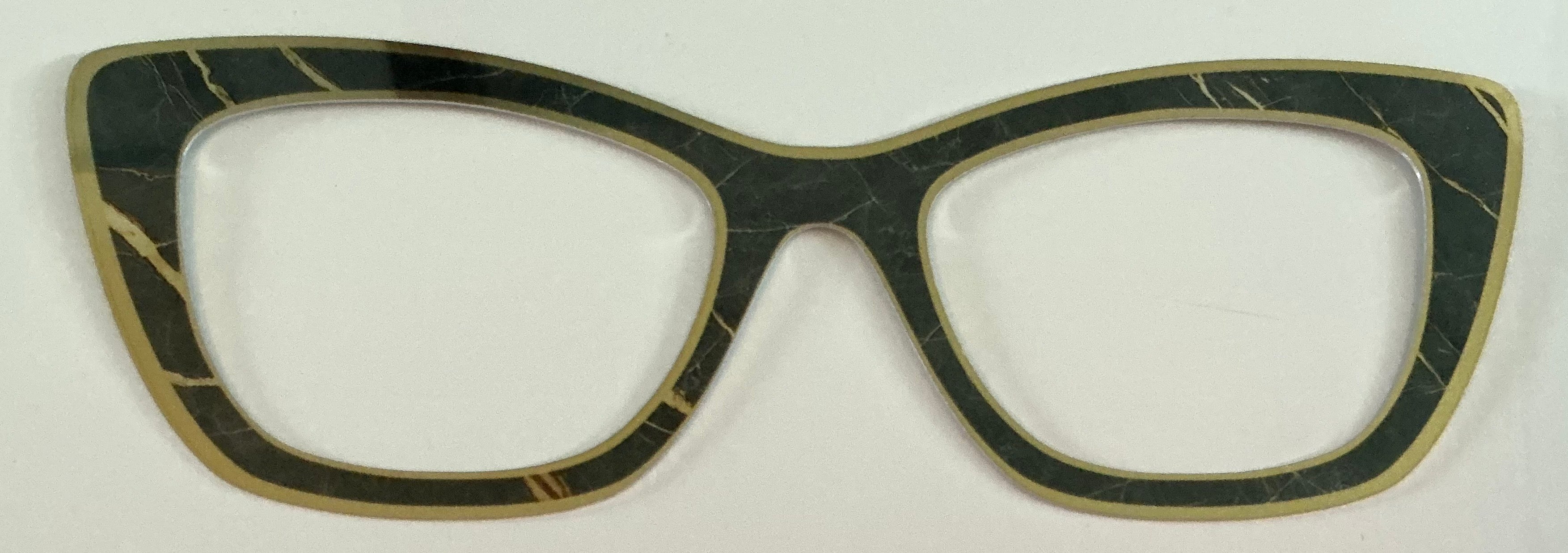 Wanda; Tasha's Top Frames; black with gold streaks and gold outline