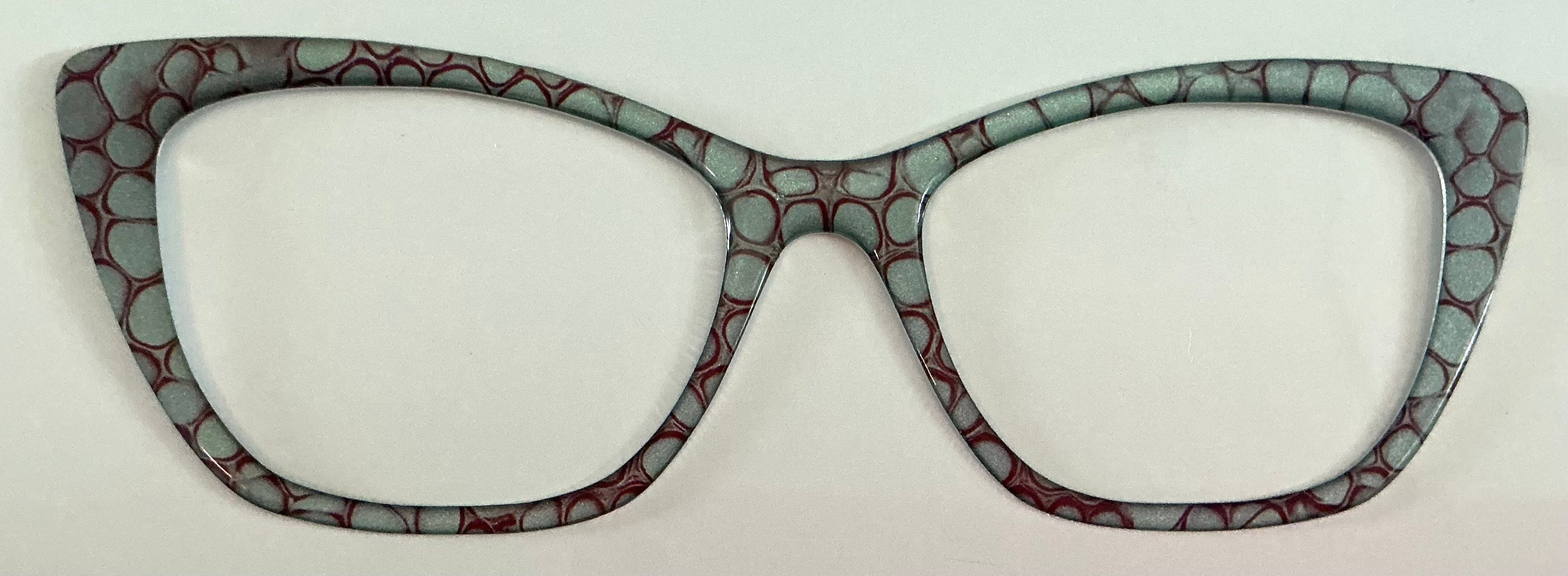 Wanda; Tasha's Top Frames; grayish green alcohol ink drip