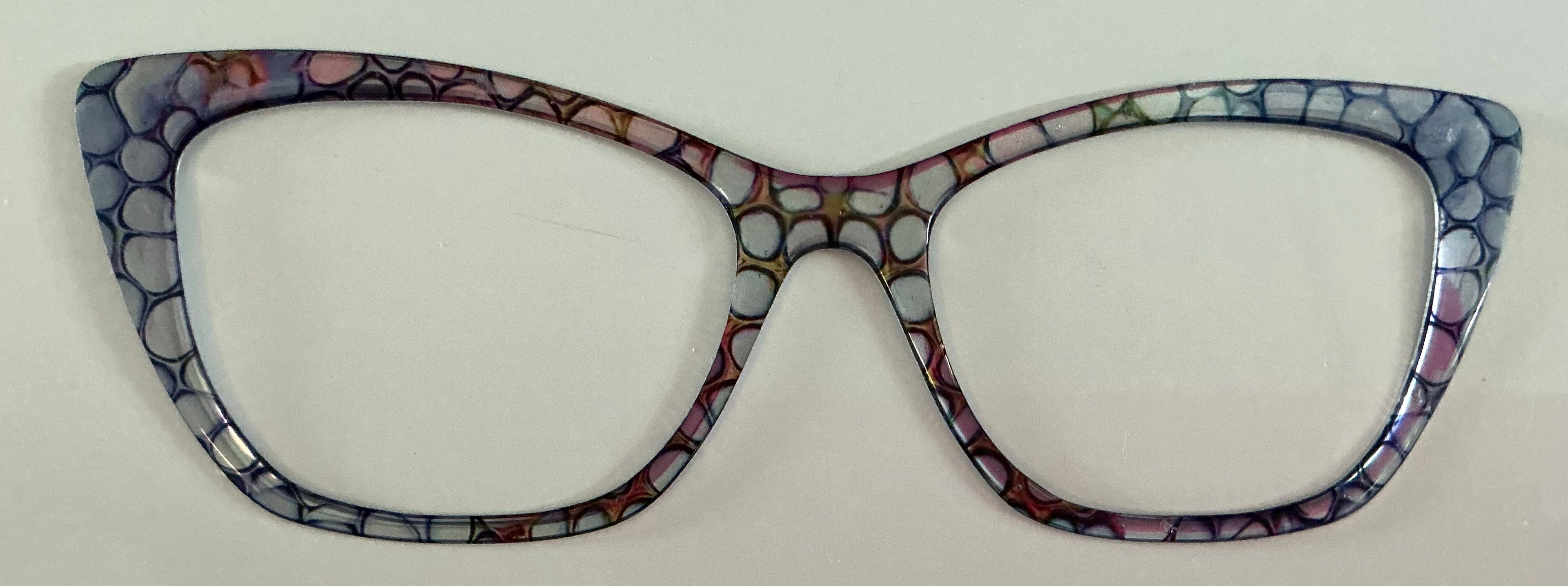 Wanda; Tasha's Top Frames, blue alcohol ink drip