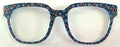 PAIR Murphy Topper; Christmas candy canes and snowflakes on blue