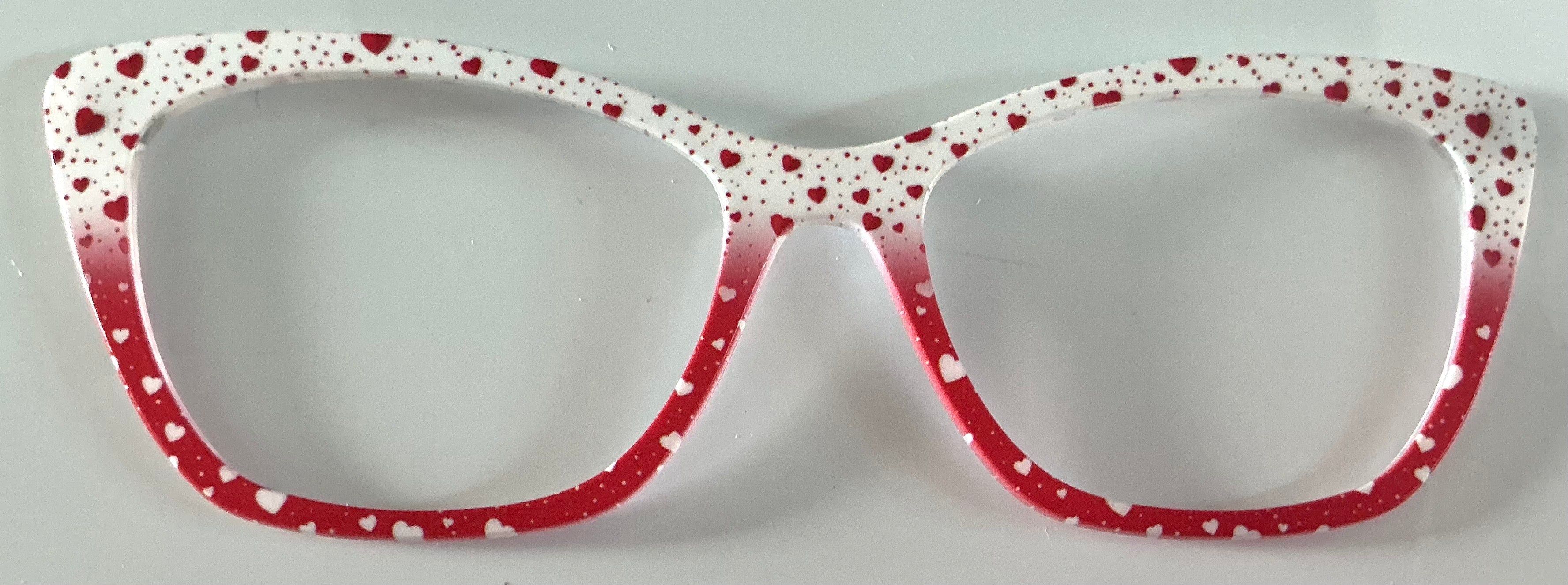 Wanda Topper; red and white hearts fade