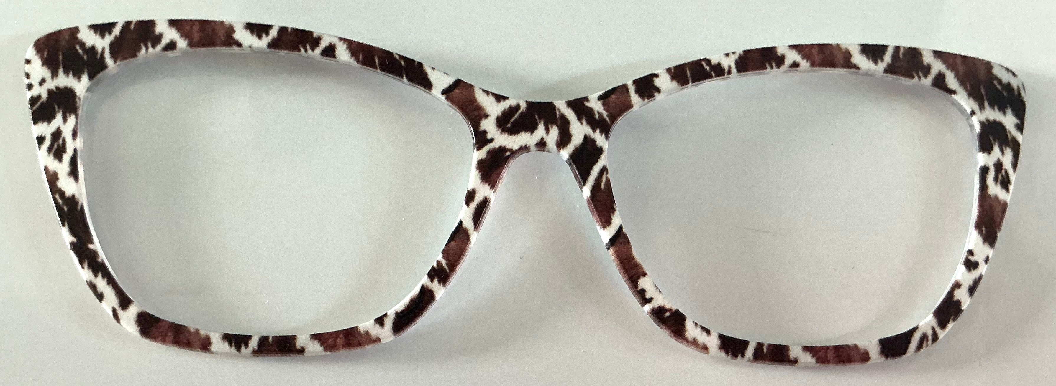 Wanda Topper; cow hide print