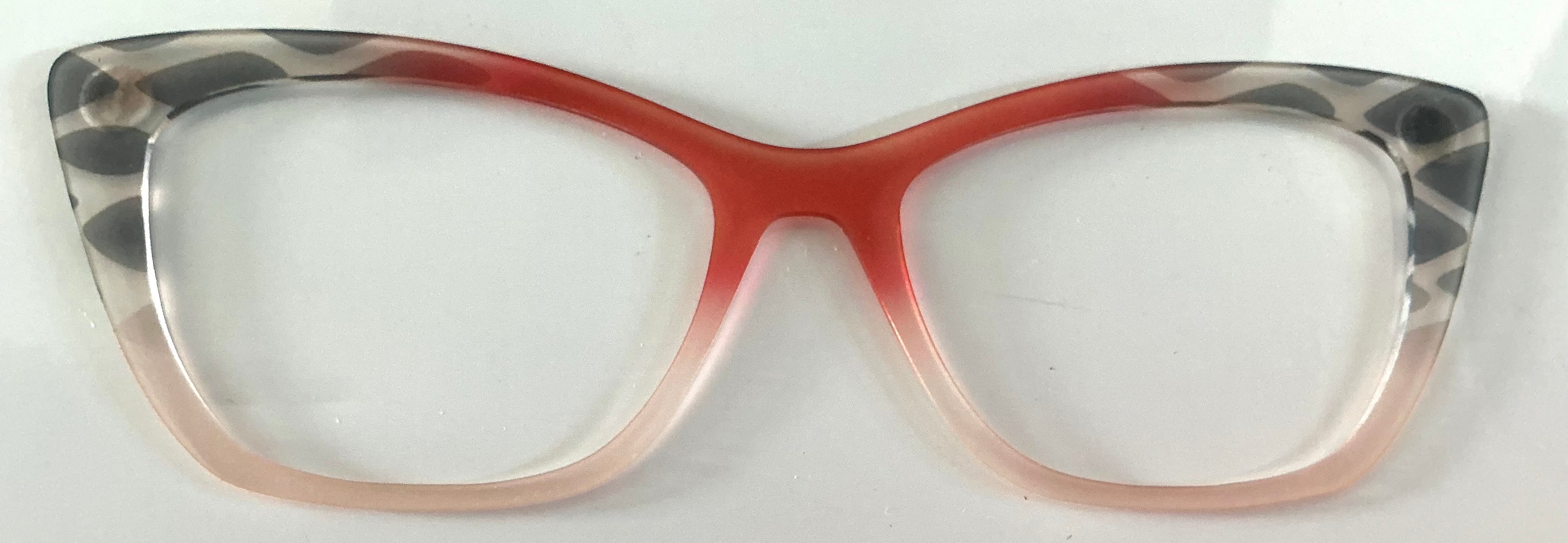 Wanda Topper; semi translucent orange and cream