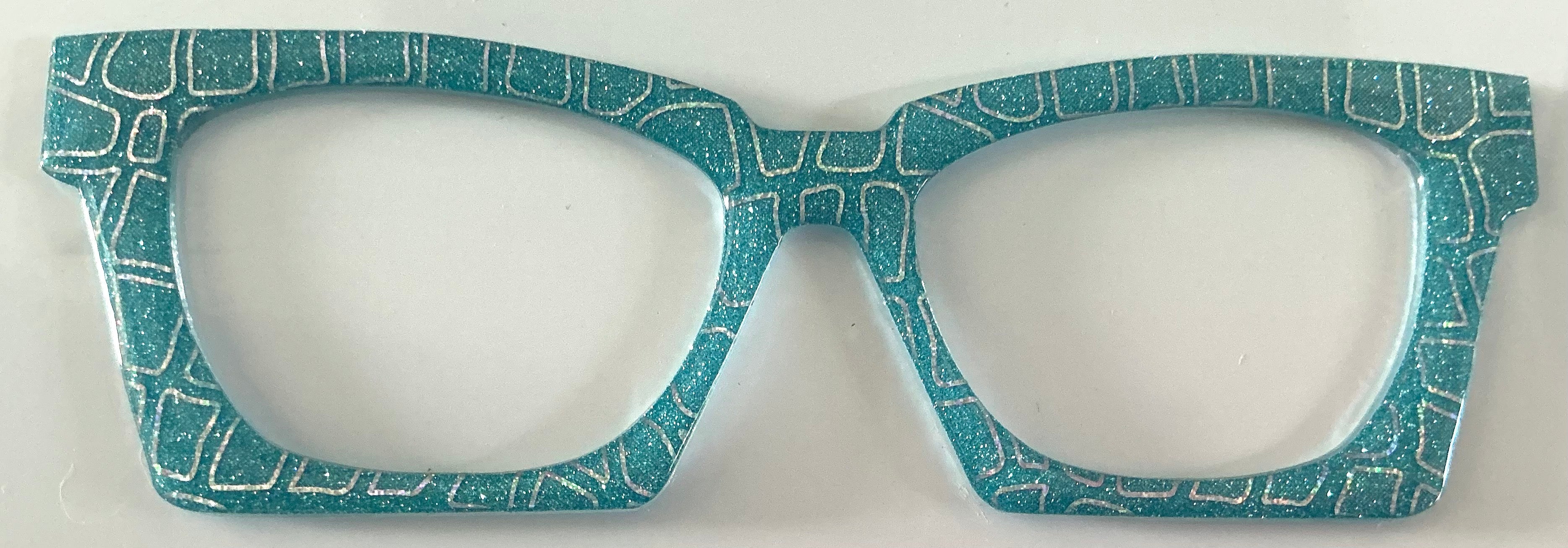 Wanda Case Topper; teal with white designs