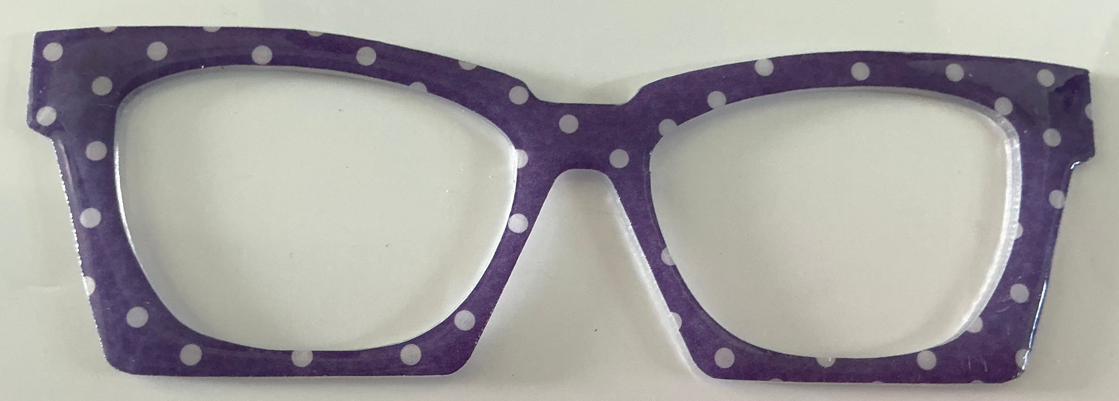 Wanda Case Topper; purple and white polka dot