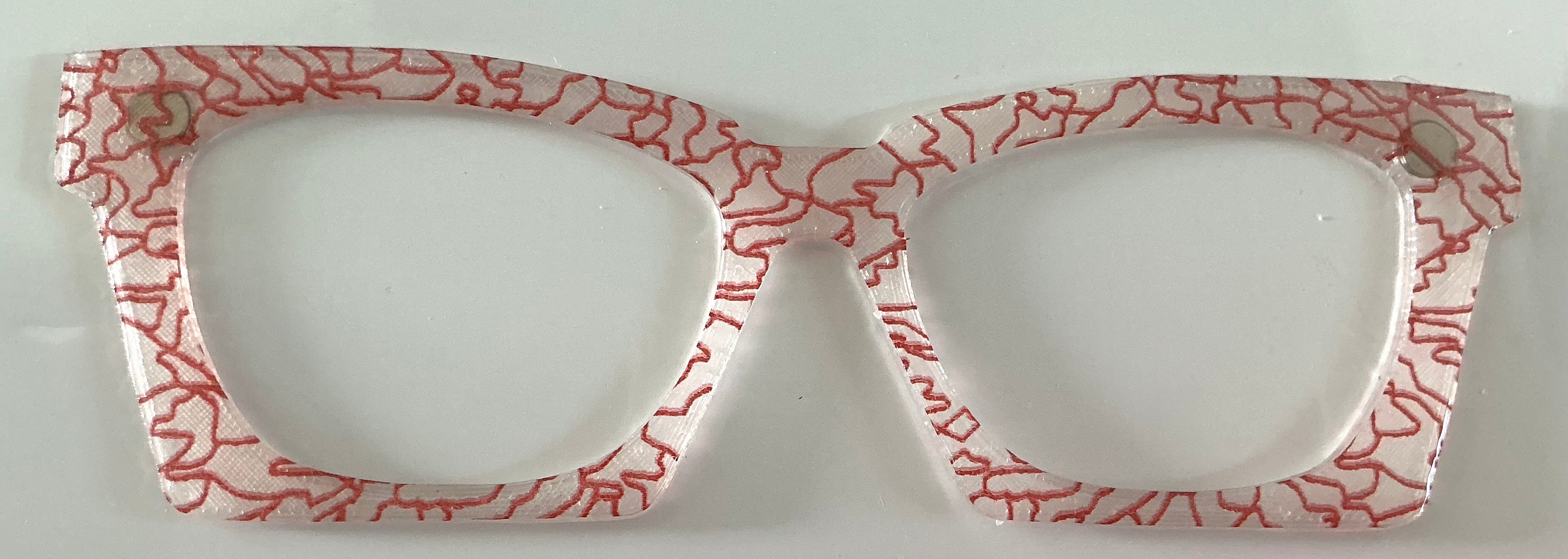 Wanda Case Topper; white with red/pink squiggles